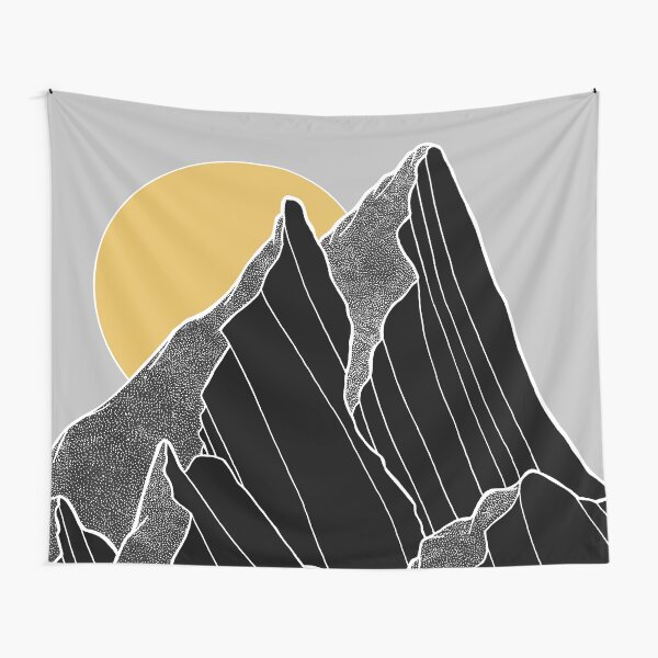 The dark peaks under the golden sun Tapestry