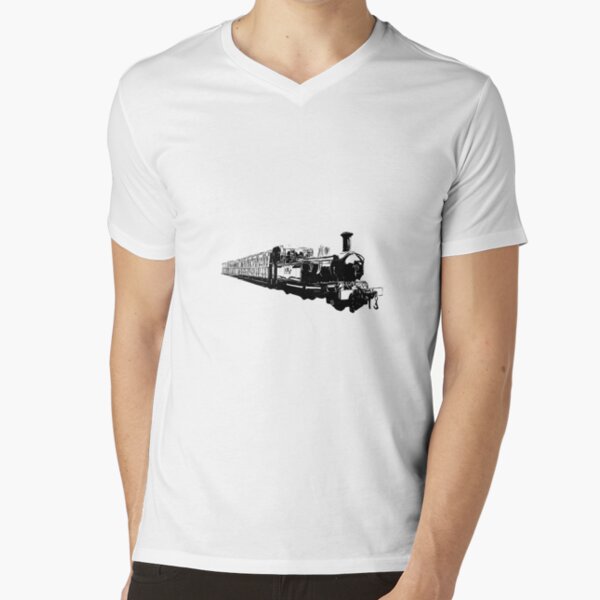 Isle of Man Steam Train V-Neck T-Shirt