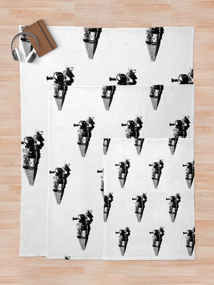 Alternate view of Isle of Man Steam Train Throw Blanket