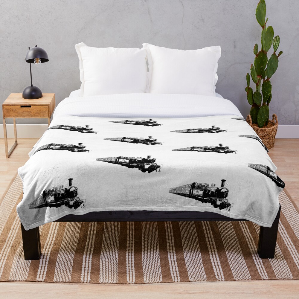 Isle of Man Steam Train Throw Blanket