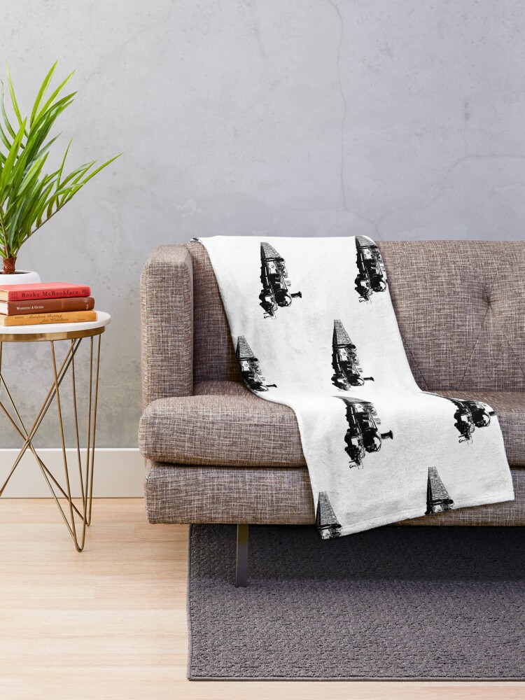 Alternate view of Isle of Man Steam Train Throw Blanket