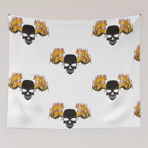 Item preview, Flaming skull and tribal designed and sold by queensoft.