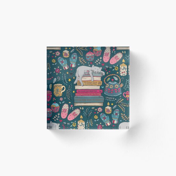 How to Hygge Like a Cat Acrylic Block