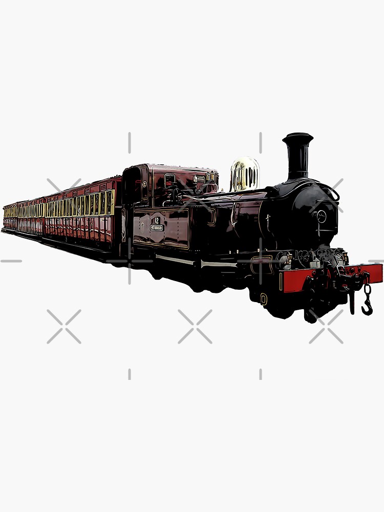 Isle of Man Steam Train Colour by tribbledesign