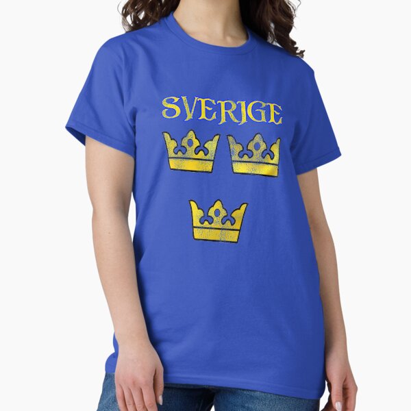Item preview, Three Crowns Tre Kronor of Sweden Swedish Coat of Arms Distressed designed and sold by funnytshirtemp.