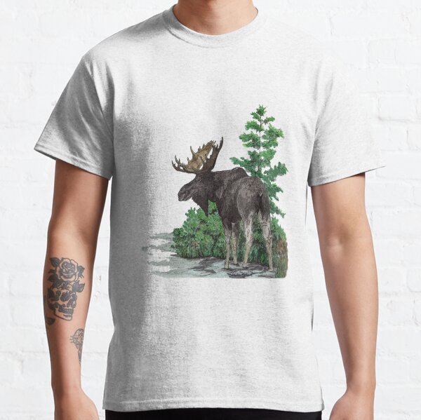 Moose watercolor Classic T-Shirt