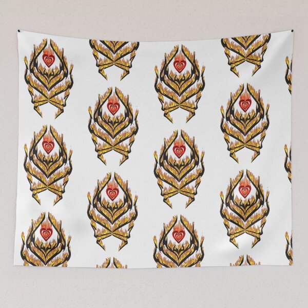 Item preview, Flaming heart and tribal design designed and sold by queensoft.