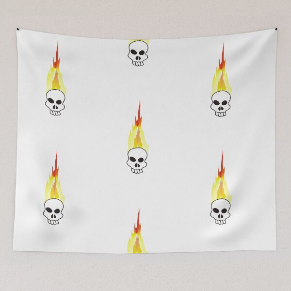 Item preview, Flaming skull designed and sold by queensoft.
