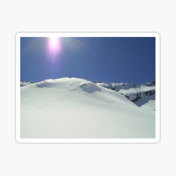 Snowy mountain top Sticker