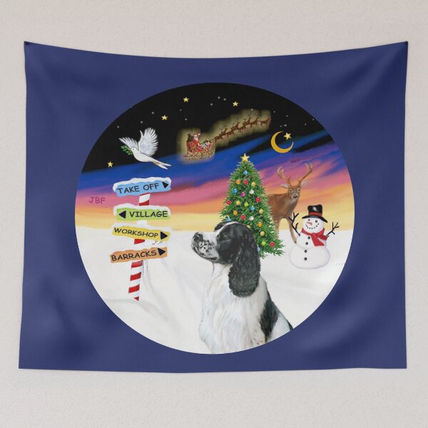 Item preview, Christmas Signs with an English Springer Spaniel designed and sold by JeanBFitzgerald.