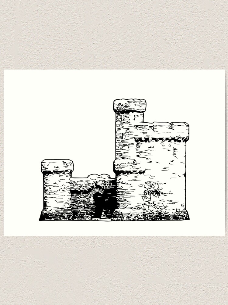 Alternate view of Tower of Refuge Castle Isle of Man Art Print