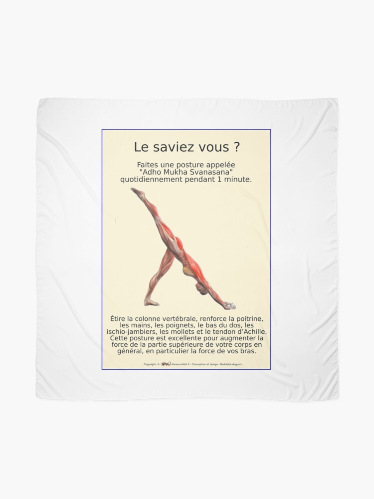 Foulard ''Planches Musculo-squelettique des positions de Yoga - N°27' : autre vue