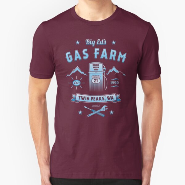 Big Ed's Gas Farm, Twin Peaks Slim Fit T-Shirt