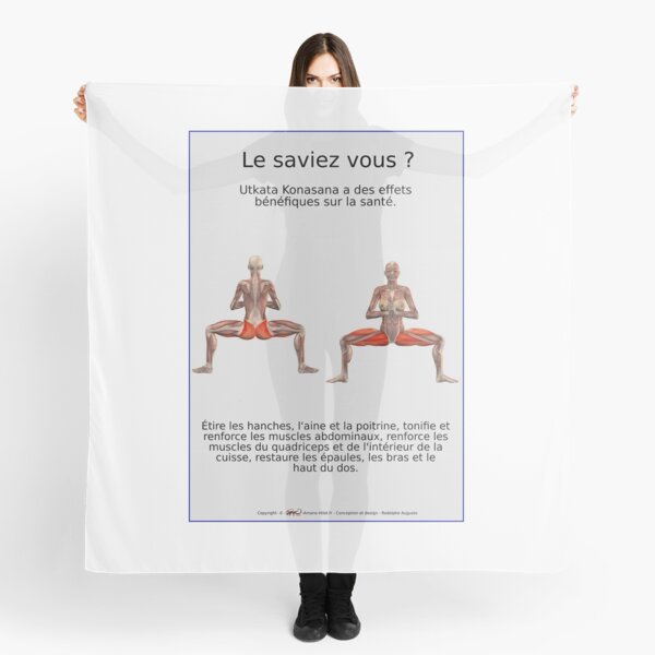 Planches Musculo-squelettique des positions de Yoga - N°32 Foulard