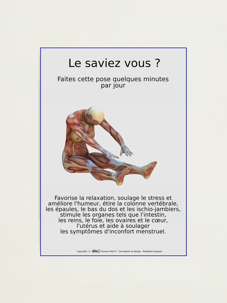 Impression photo ''Planches Musculo-squelettique des positions de Yoga - N°33' : autre vue