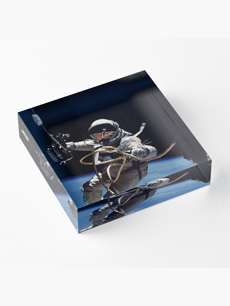 Alternate view of Astronaut Ed White's Spacewalk Colour Vector Art Acrylic Block