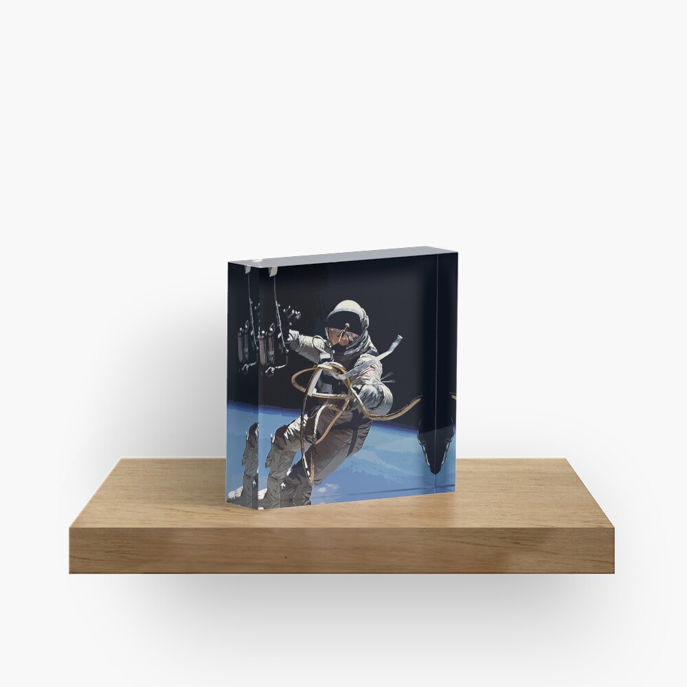 Astronaut Ed White's Spacewalk Colour Vector Art Acrylic Block