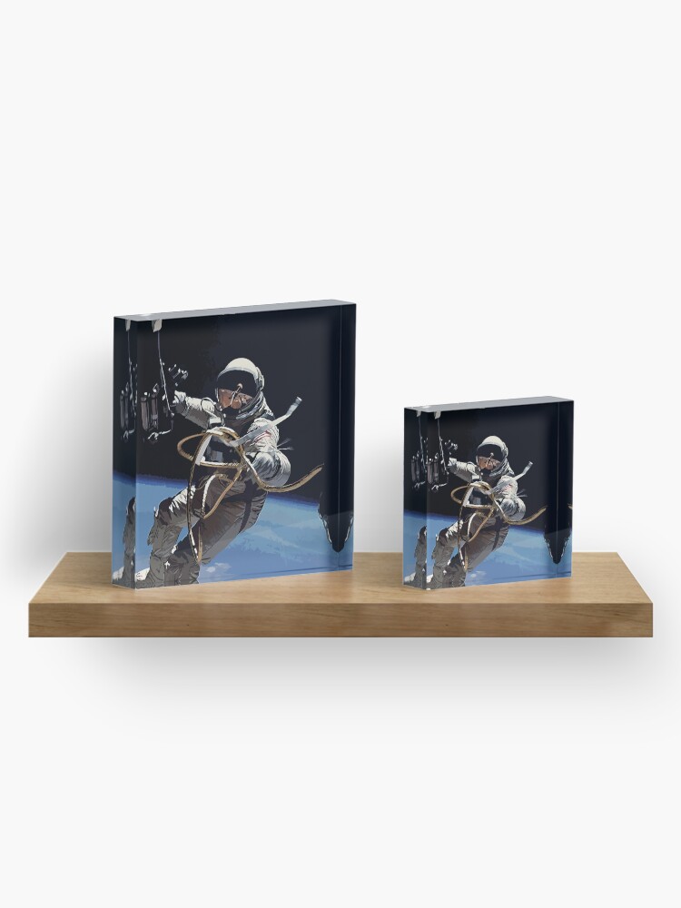 Alternate view of Astronaut Ed White's Spacewalk Colour Vector Art Acrylic Block