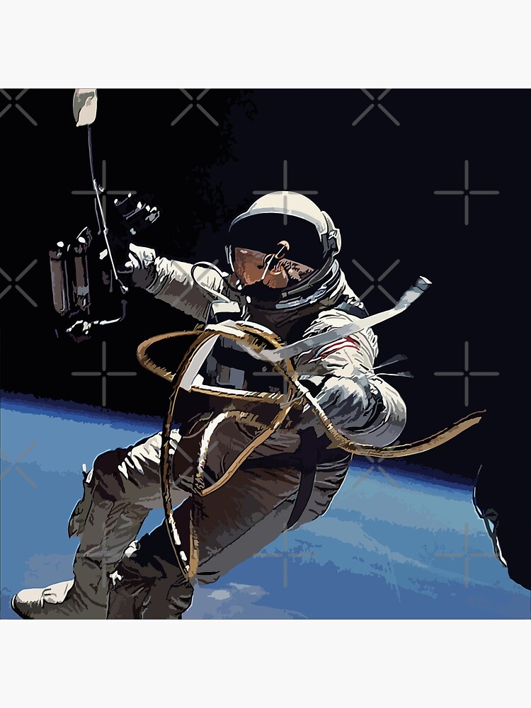 Astronaut Ed White's Spacewalk Colour Vector Art by tribbledesign