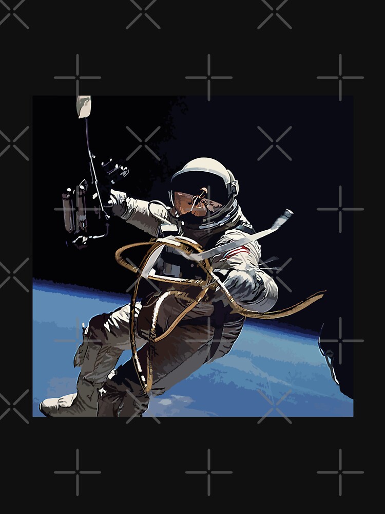 Astronaut Ed White's Spacewalk Colour Vector Art by tribbledesign