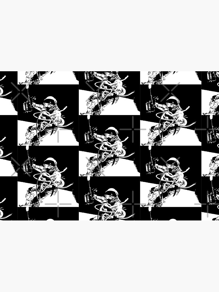 Black and White Vector Astronaut Ed White's Spacewalk by tribbledesign