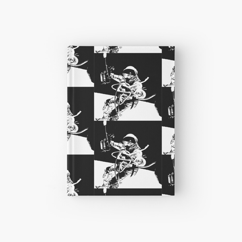 Black and White Vector Astronaut Ed White's Spacewalk Hardcover Journal