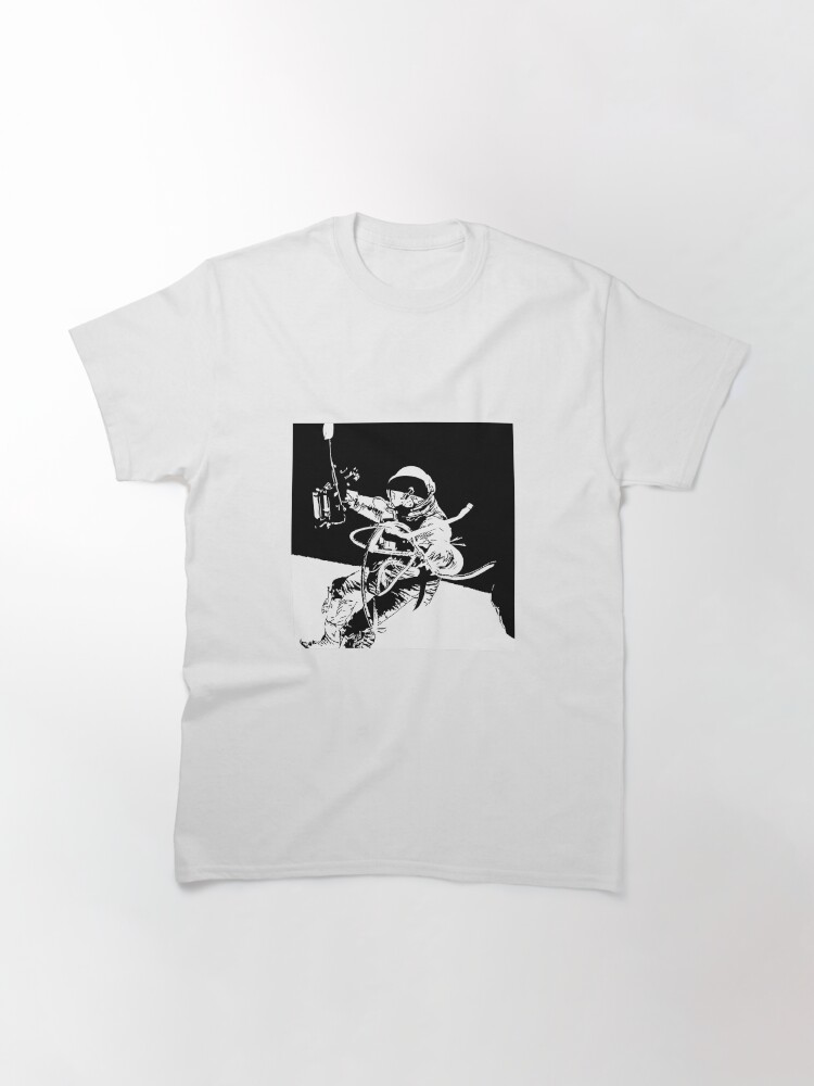 Alternate view of Black and White Vector Astronaut Ed White's Spacewalk Classic T-Shirt