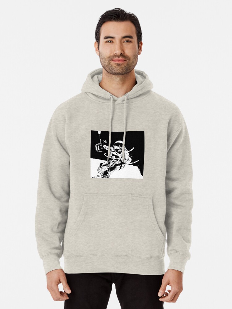 Alternate view of Black and White Vector Astronaut Ed White's Spacewalk Pullover Hoodie