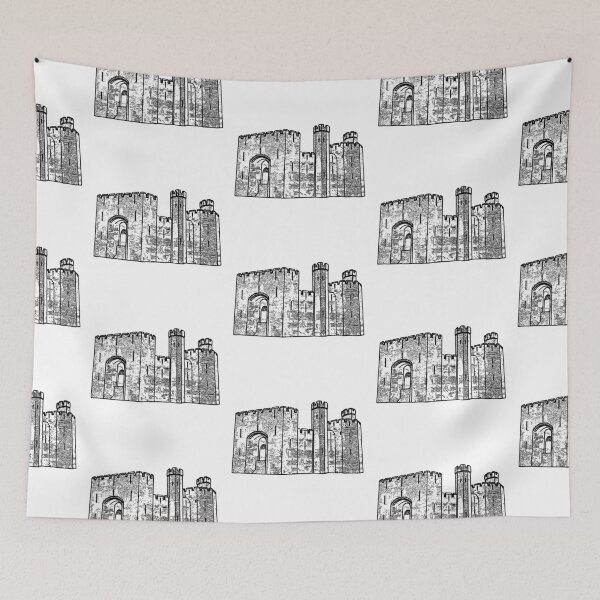 Item preview, Caernarfon Castle Vector designed and sold by tribbledesign.