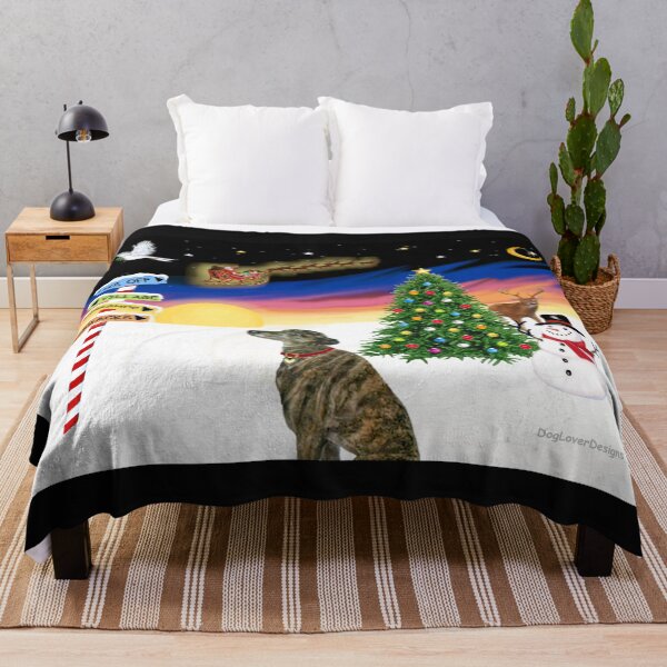 Item preview, Carteles de Navidad con un galgo (atigrado) designed and sold by JeanBFitzgerald.