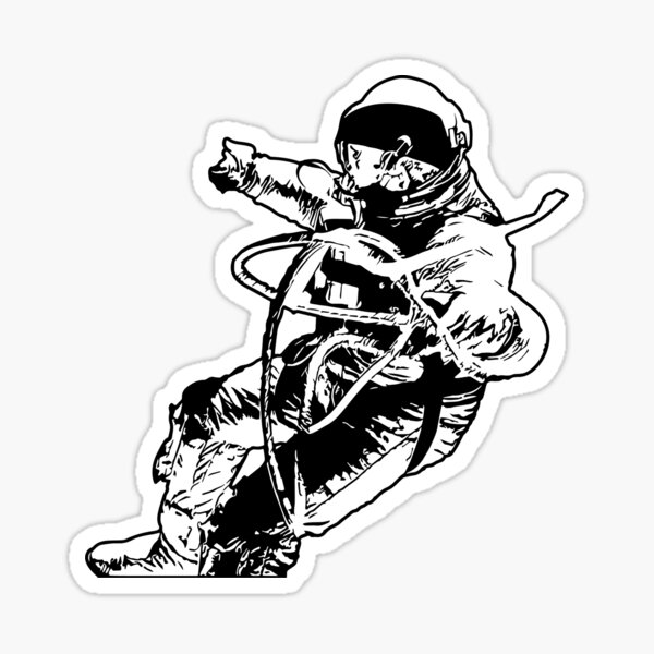 Astronaut Spacewalking Sticker