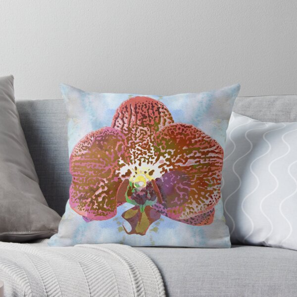 Item preview, Watercolor Orchid Portrait #1 | Floral Art Print | Apricot Copper designed and sold by AndreaHelmArt.