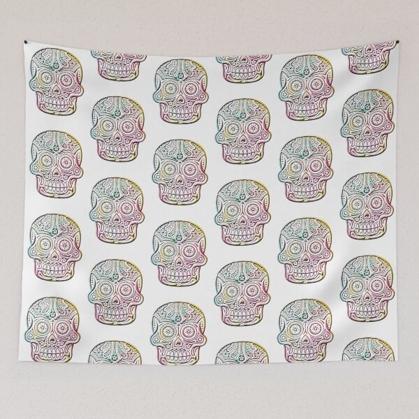 Item preview, Colorful skull designed and sold by RAOSDesign.