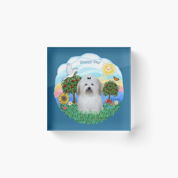 Item preview, Happy Day with a Coton de Tulear designed and sold by JeanBFitzgerald.