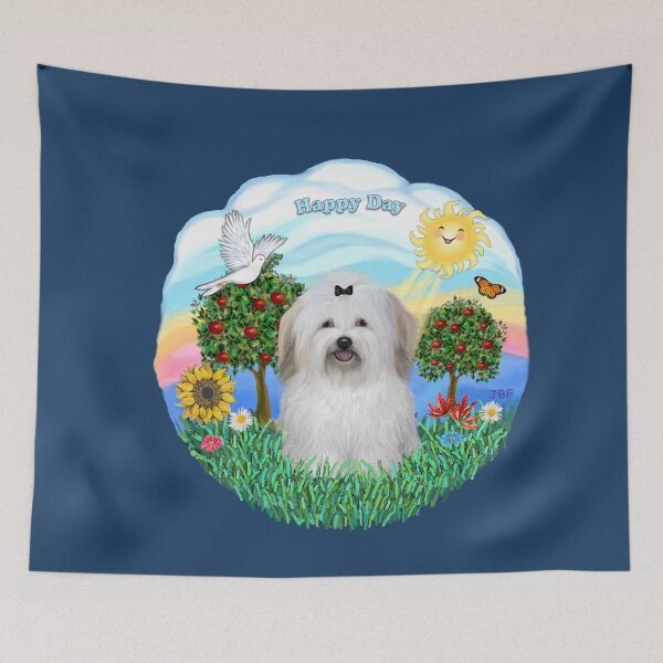 Item preview, Happy Day with a Coton de Tulear designed and sold by JeanBFitzgerald.