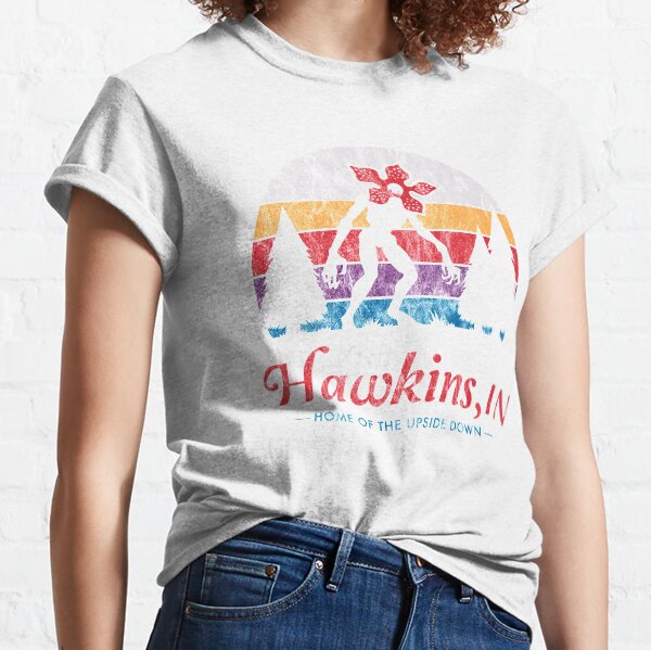 Visit Hawkins - Vintage Distressed - Demogorgon - Stranger Things Classic T-Shirt