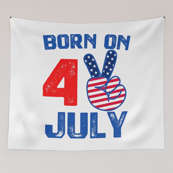 Item preview, Born On The Fourth Of July Birthday designed and sold by MagicBoutique.