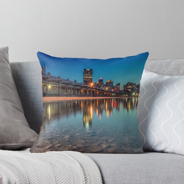 Item preview, Pittsburgh Skyline- The Strip District- Landscape- Cityscape- HDR Photo- Blue- Red- Puddle- Modern Wall Art- Fine Art- Pittsburgh Gifts designed and sold by Luke Mawhinney.