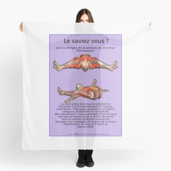 Planches Musculo-squelettique des positions de Yoga - N°39 Foulard