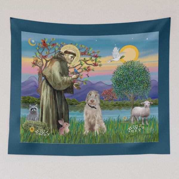Item preview, St. Francis Blesses an Italian Spinone designed and sold by JeanBFitzgerald.