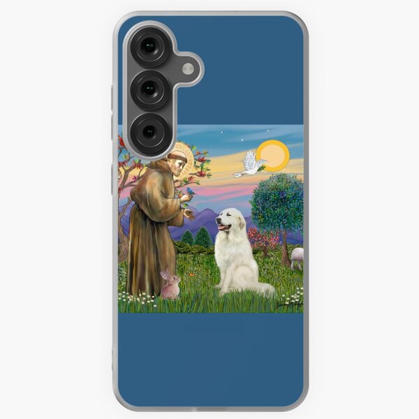 Item preview, St. Francis Blesses a Great Pyrenees designed and sold by JeanBFitzgerald.