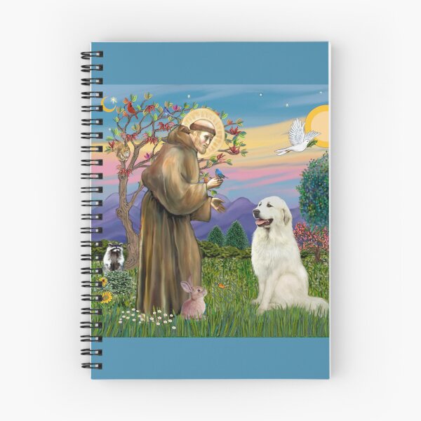 Item preview, St. Francis Blesses a Great Pyrenees designed and sold by JeanBFitzgerald.