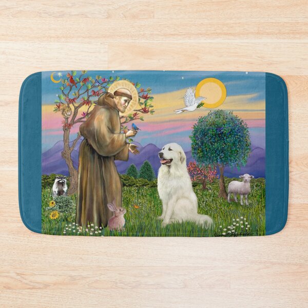Item preview, St. Francis Blesses a Great Pyrenees designed and sold by JeanBFitzgerald.