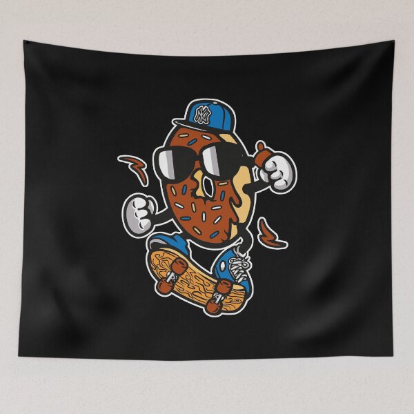 Item preview, Funny donut with skateboard. designed and sold by emphatic.
