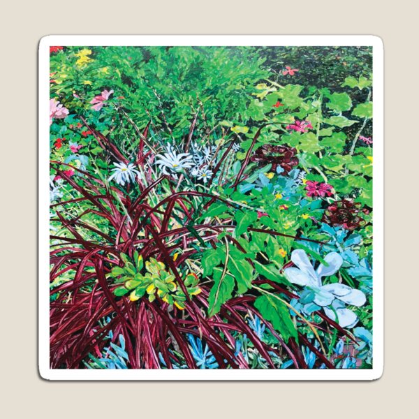 Our front garden in summer by Jo Reitze Magnet