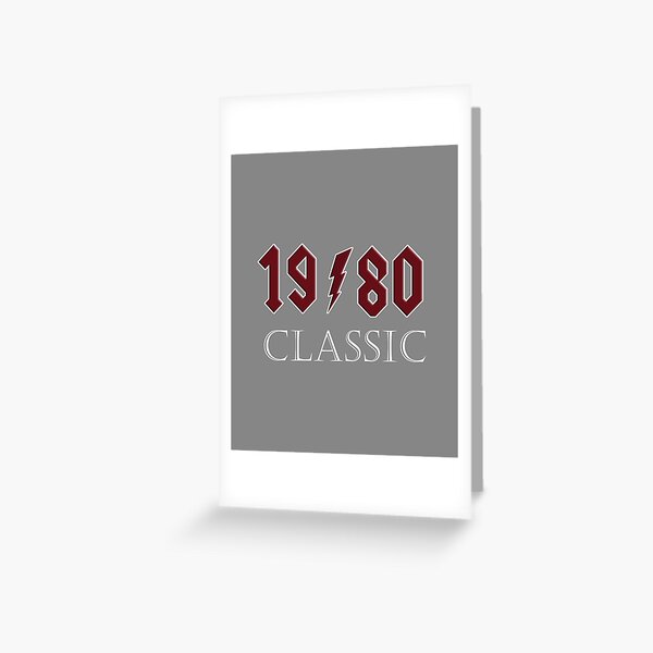 Top 1980 Birthday Rock Classic Gift Design Greeting Card