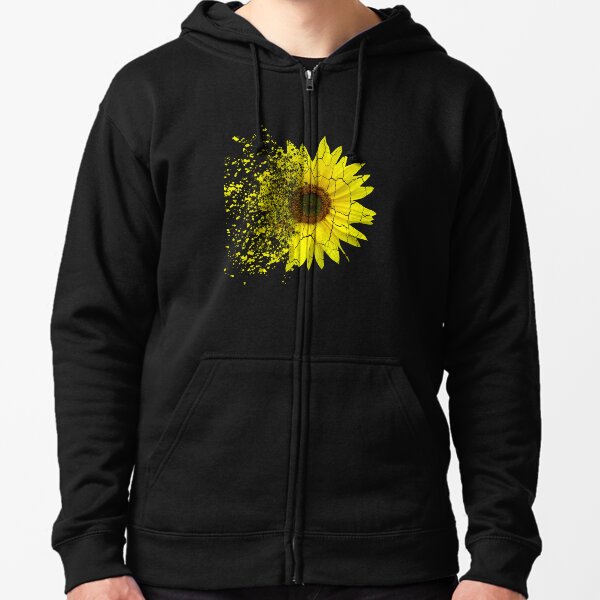 Zerfall - Splitter einer Sonnenblume, Sonnenblumen Kapuzenjacke