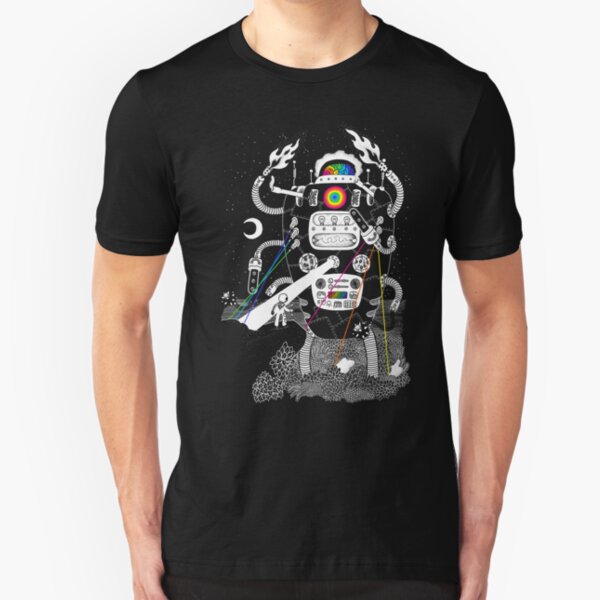Behold my Wrench, Destructron! Slim Fit T-Shirt