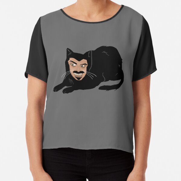 Vlad the Cat (Gray) Chiffon Top