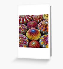 Warm Tone Mandala Stone Collection Greeting Card